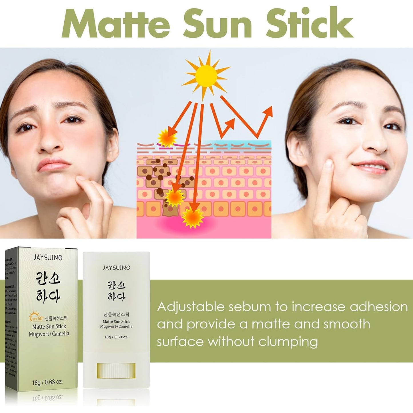 Beauty of Joseon Matte Sun Stick – Mugwort & Camellia SPF 50+