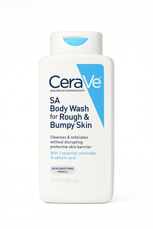 CeraVe SA Smoothing Body Wash 296ml – Exfoliating Cleanser for Rough, Bumpy Skin