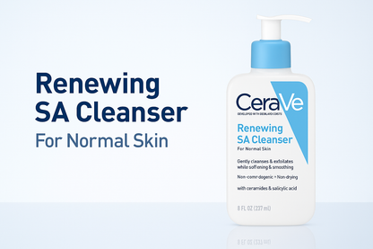 CeraVe Renewing SA Cleanser 237ml – Gentle Exfoliating Gel for Smooth Skin