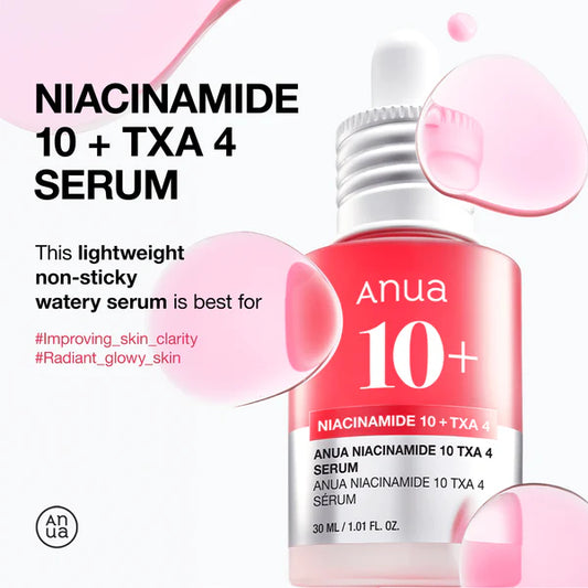 Anua Niacinamide 10% + TXA 4% Serum 30ml – Brightening Korean Treatment for Dark Spots & Uneven Skin