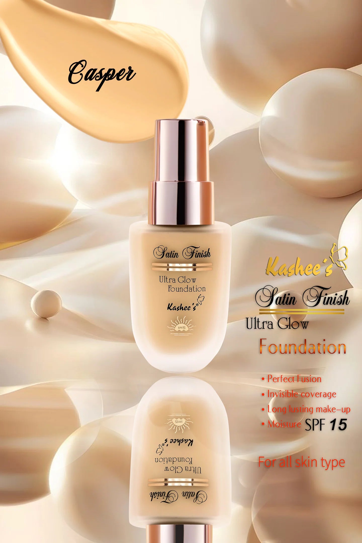 Kashee’s Satin Finish Ultra Glow Foundation – 3 Shades in Trending